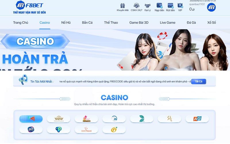 sảnh cược Casino F8bet5